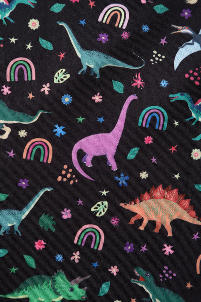 PRE ORDER Amanda Black Dinosaur Print Swing Dress