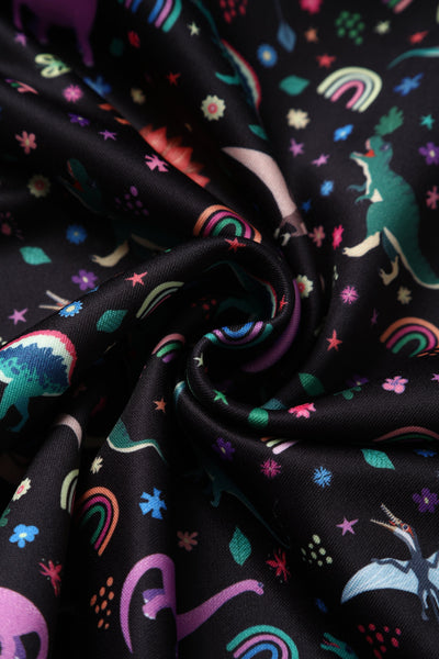 PRE ORDER Amanda Black Dinosaur Print Swing Dress