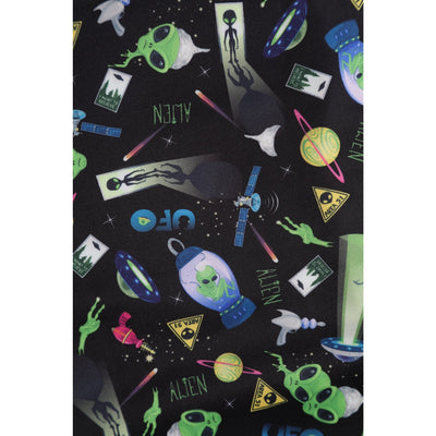 PRE ORDER Amanda Swing Dress in Black with UFO Print