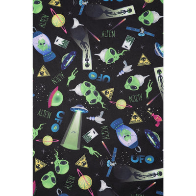 PRE ORDER Amanda Swing Dress in Black with UFO Print