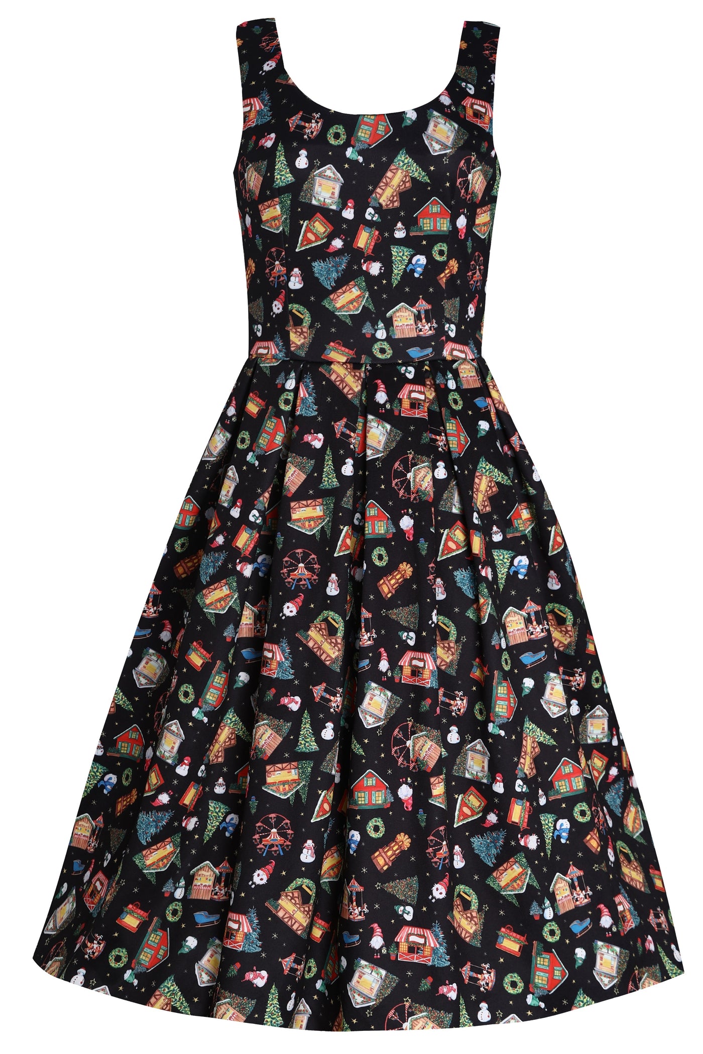 Amanda Christmas Fair Women's Quirky Swing Dress