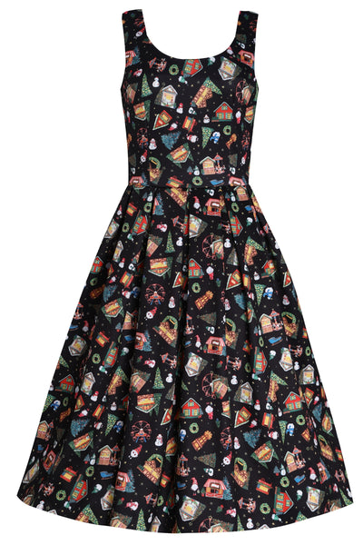 PRE ORDER Amanda Christmas Fair Women's Quirky Swing Dress