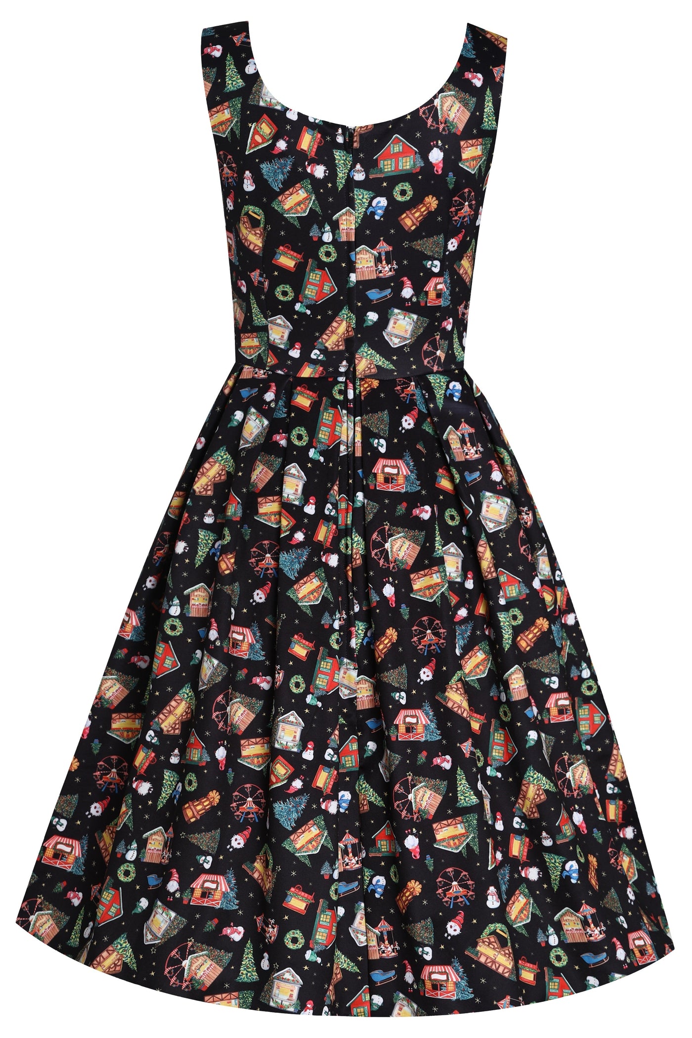 PRE ORDER Amanda Christmas Fair Women's Quirky Swing Dress