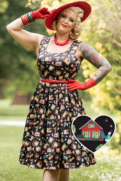 Amanda Christmas Fair Women's Quirky Swing Dress