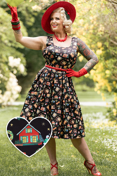 Amanda Christmas Fair Women's Quirky Swing Dress