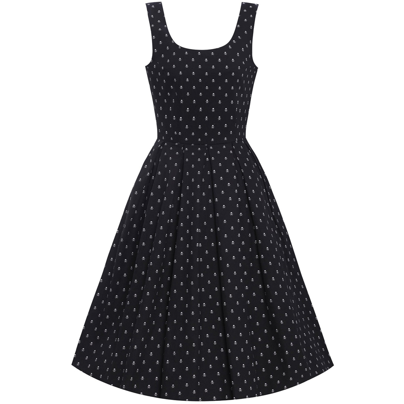 PRE ORDER Amanda Black Skull Swing Dress