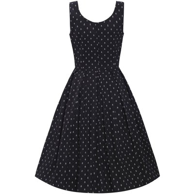 PRE ORDER Amanda Black Skull Swing Dress