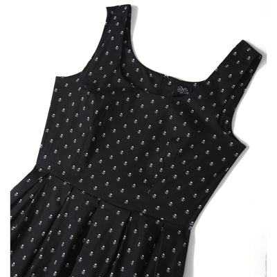 PRE ORDER Amanda Black Skull Swing Dress