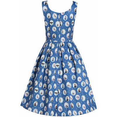 PRE-ORDER Amanda Swing Dress in Blue Cat