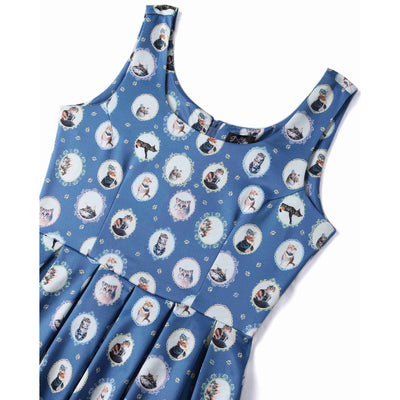 PRE-ORDER Amanda Swing Dress in Blue Cat