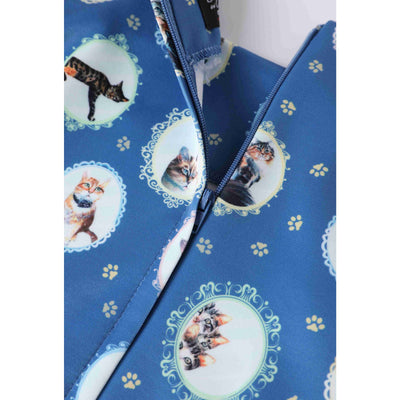 PRE-ORDER Amanda Swing Dress in Blue Cat