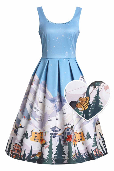 Amanda Ski Resort Flared Dress
