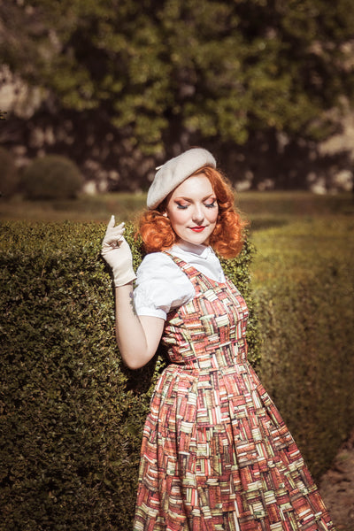 Amanda Book Print Tea Dress