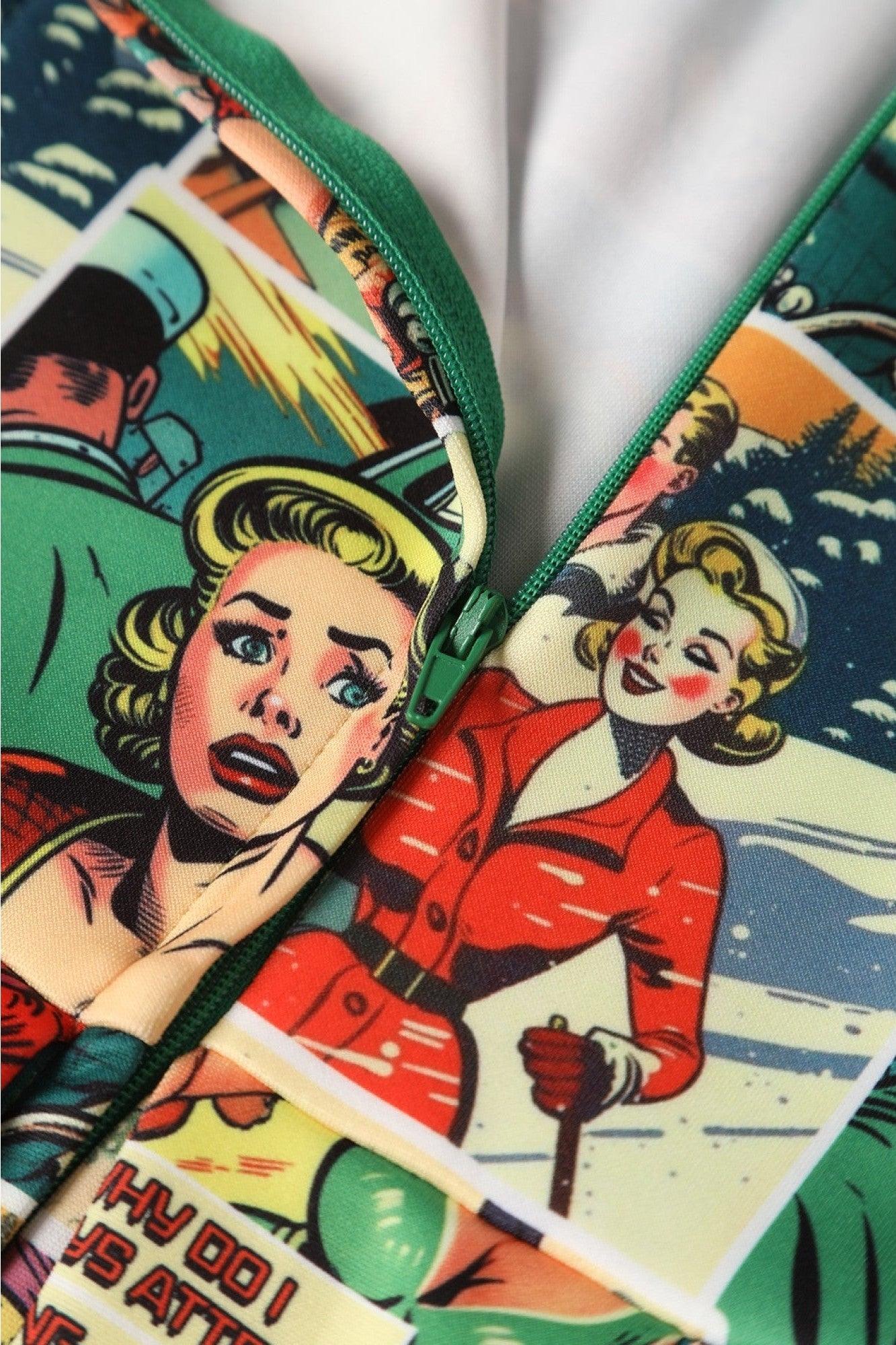 Amanda Vintage Comic Print Swing Dress