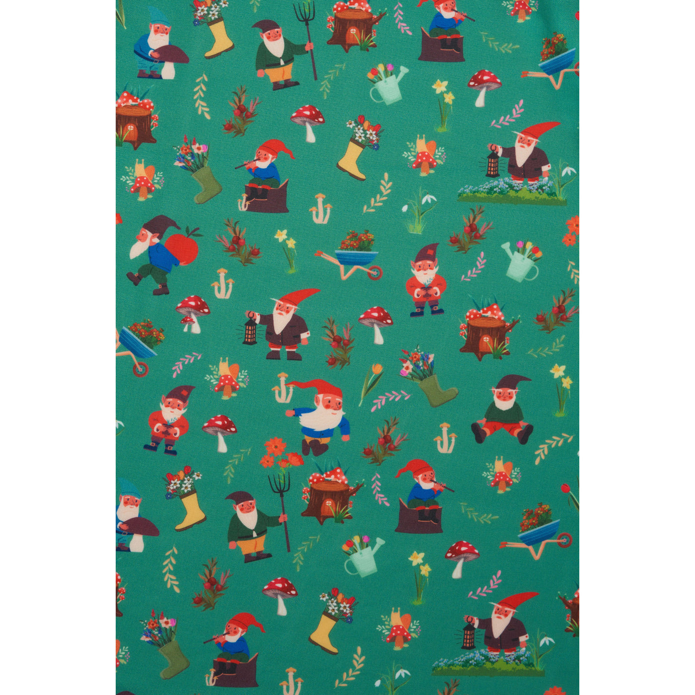 Amanda Scoop Neck Swing Dress in Dark Green Garden Print