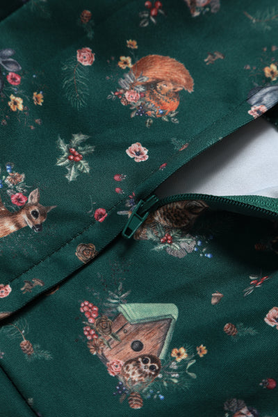 Amanda Green Woodland Print Swing Dress