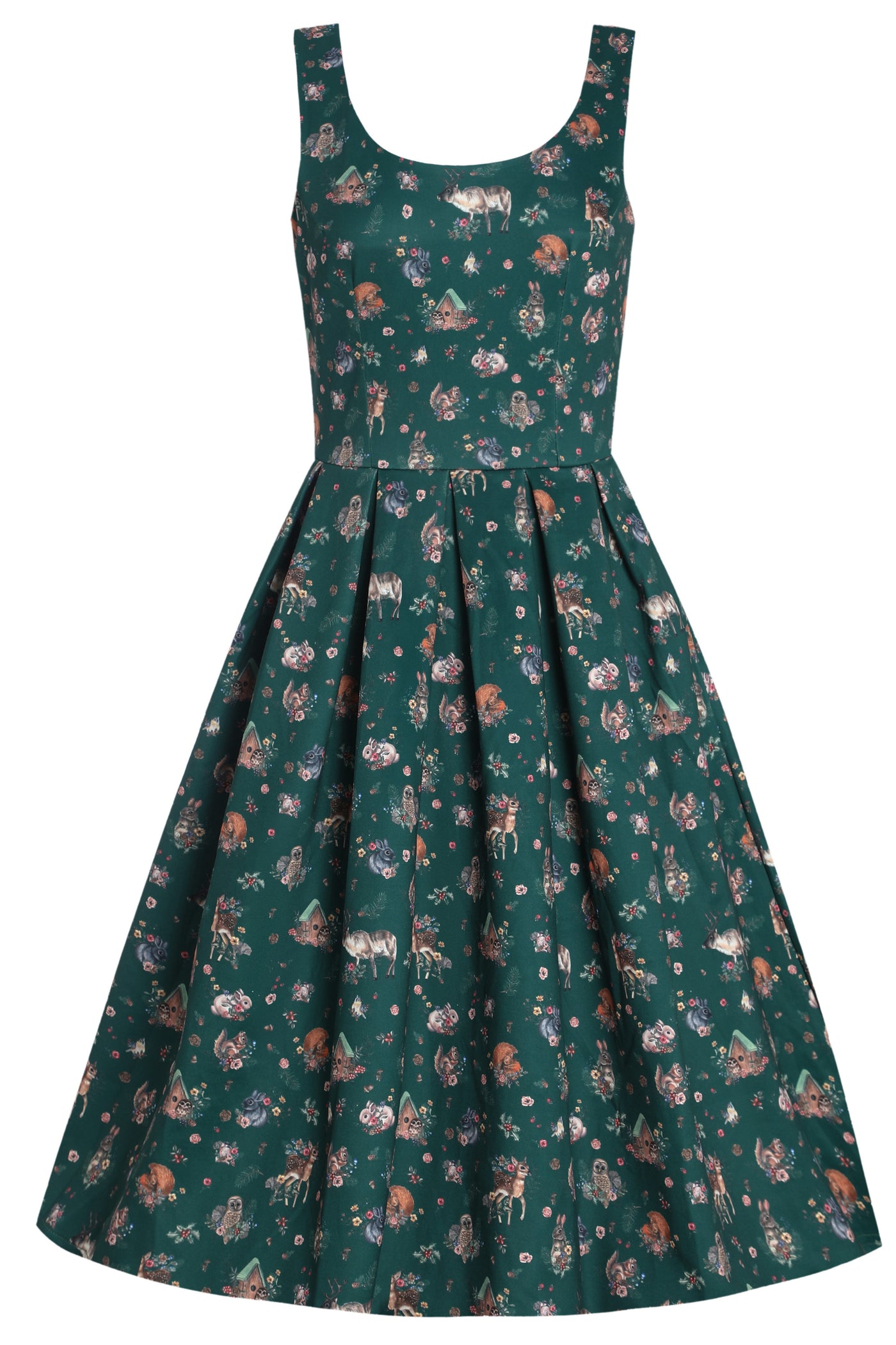 Amanda Green Woodland Print Swing Dress