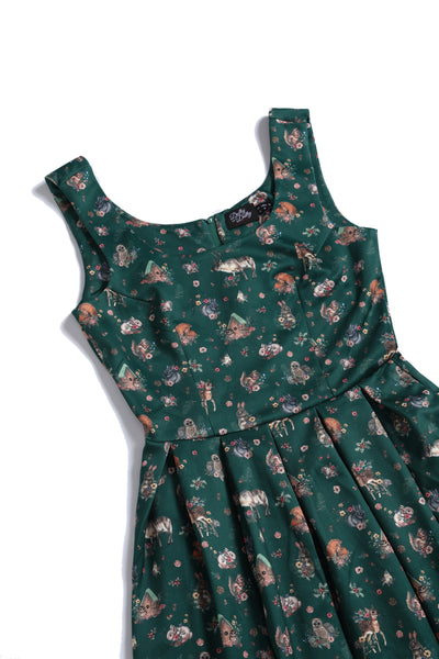 Amanda Green Woodland Print Swing Dress