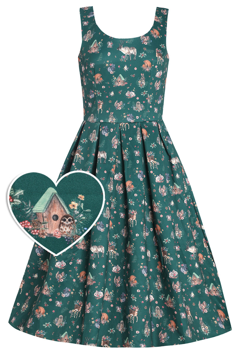Amanda Green Woodland Print Swing Dress