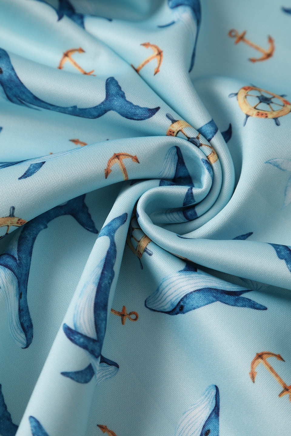 Amanda Scoop Neck Swing Dress Light Blue Dolphin
