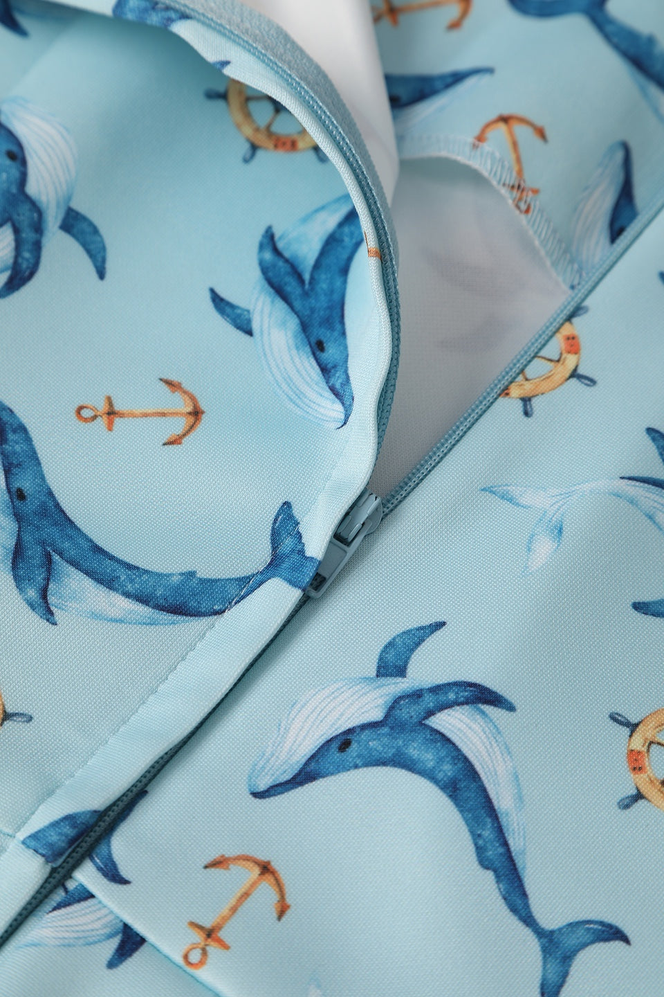 Amanda Scoop Neck Swing Dress Light Blue Dolphin
