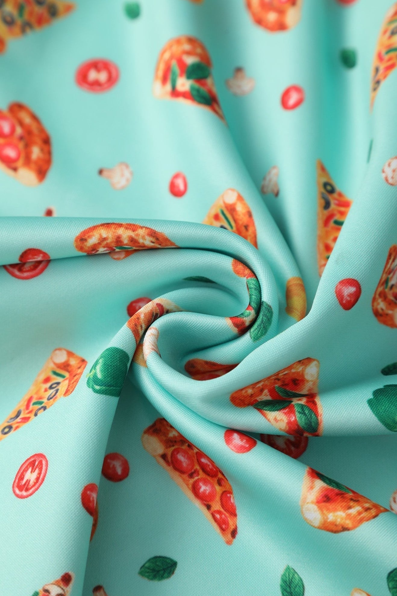 PRE ORDER Amanda Light Blue Pizza Swing Dress