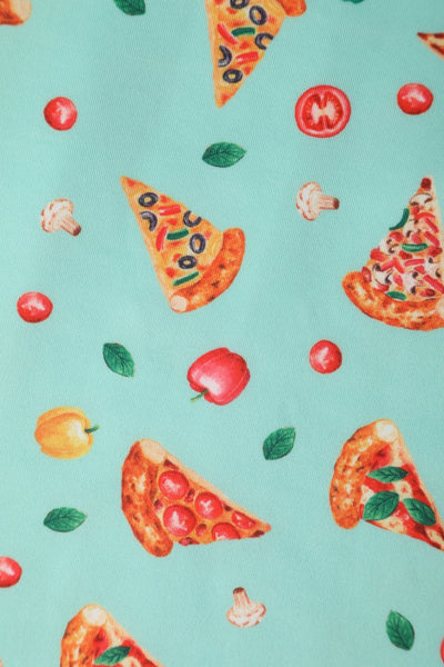 PRE ORDER Amanda Light Blue Pizza Swing Dress