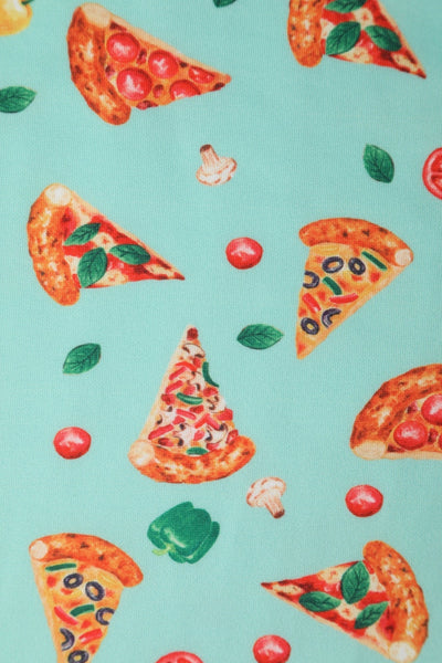 PRE ORDER Amanda Light Blue Pizza Swing Dress