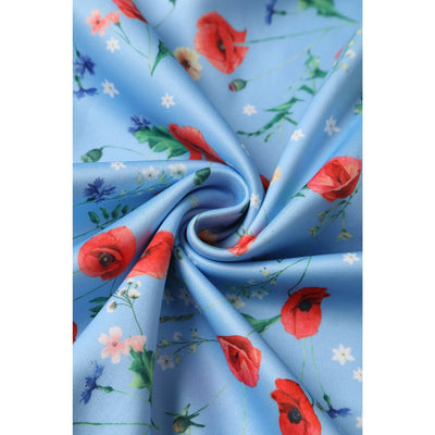 PRE ORDER Amanda Light Blue Poppy Swing Dress