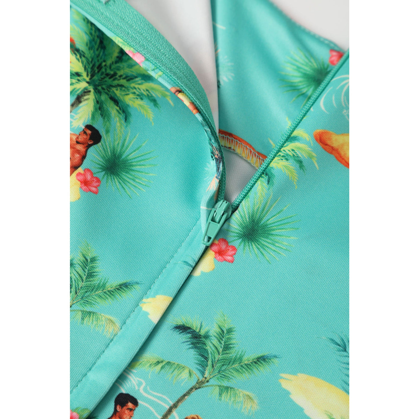 PRE ORDER Amanda Green Sunset Pinup Couple Swing Dress