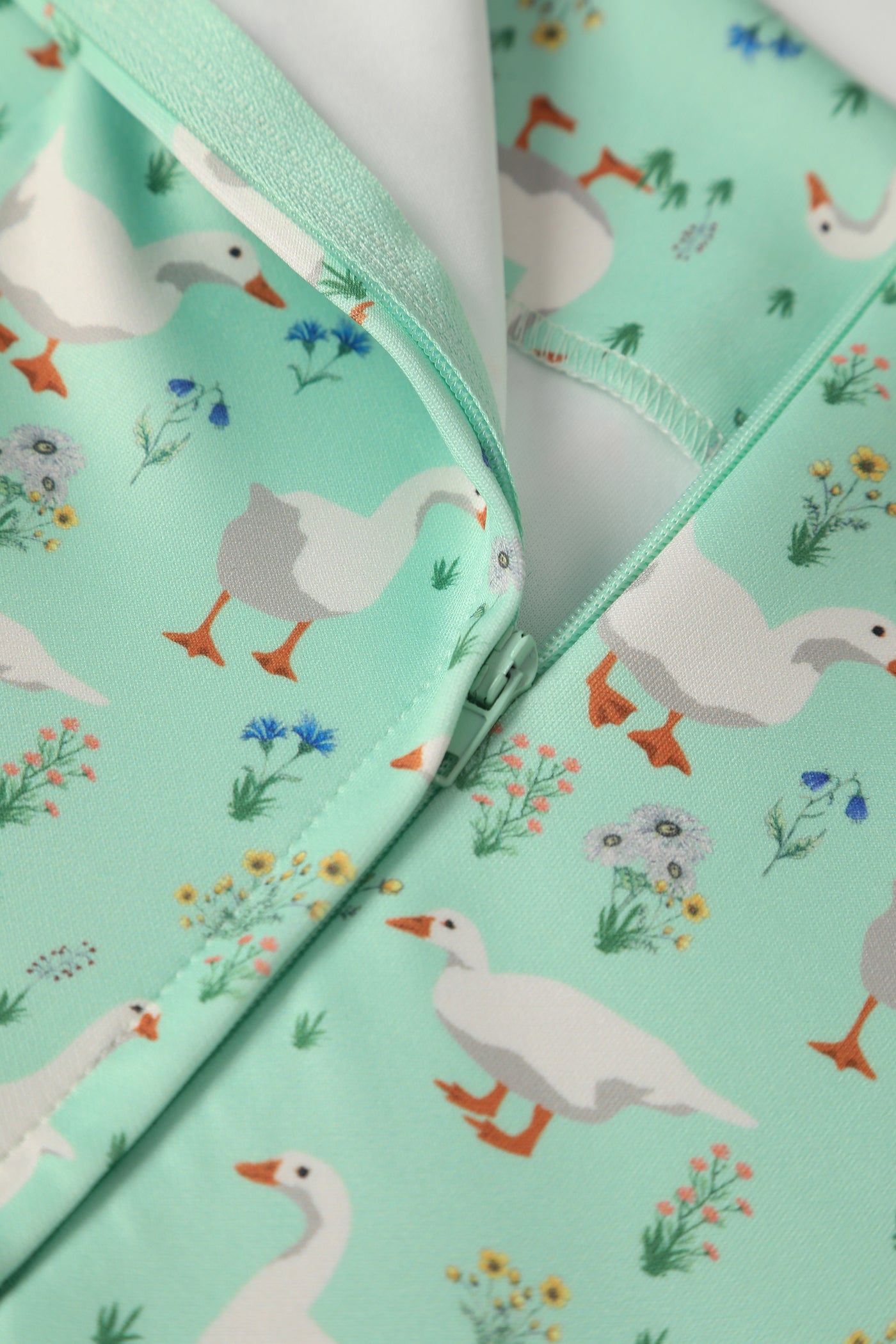 PRE ORDER Amanda Swing Dress in Mint Green Duck Print