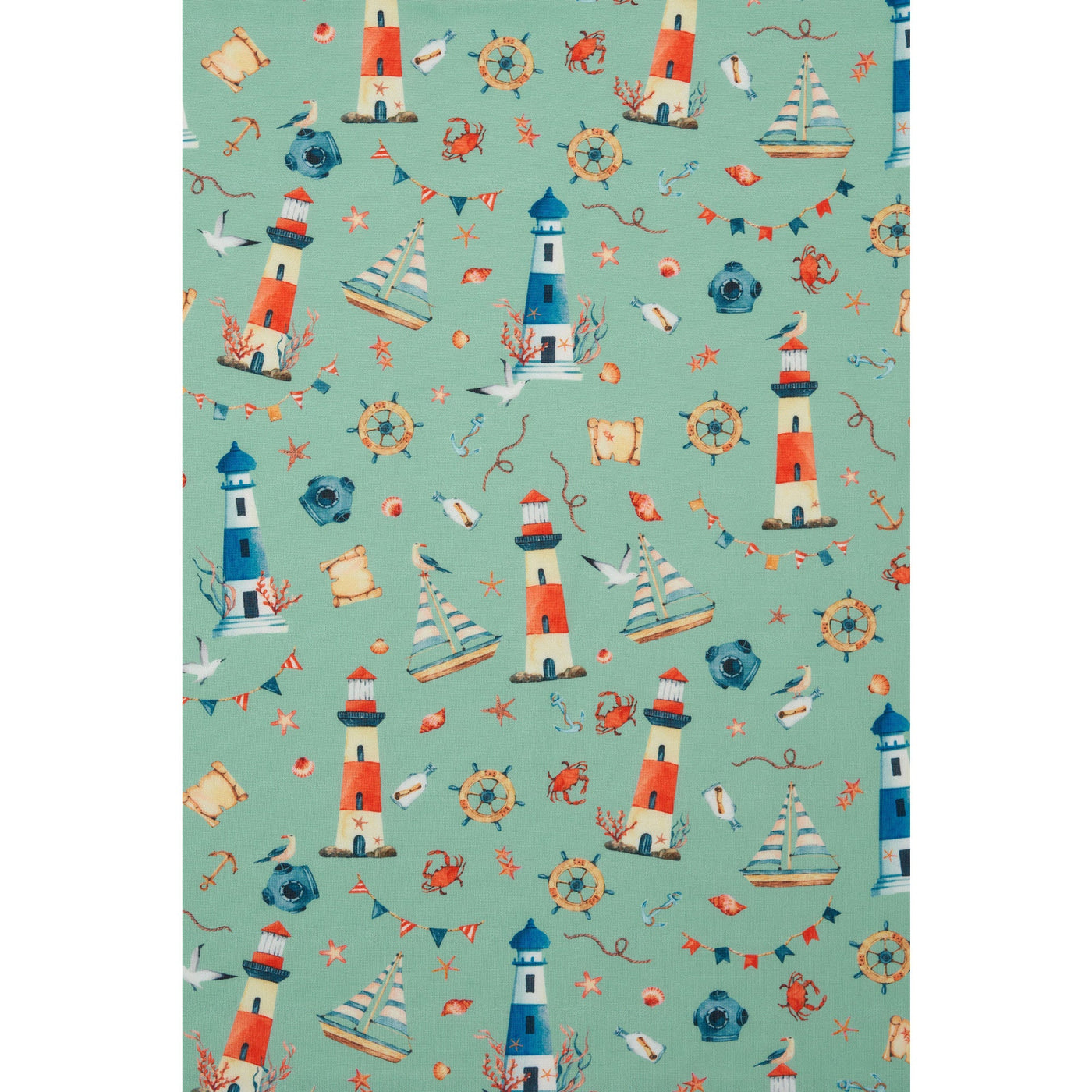 PRE ORDER Amanda Scoop Neck Swing Dress in Nautical Print