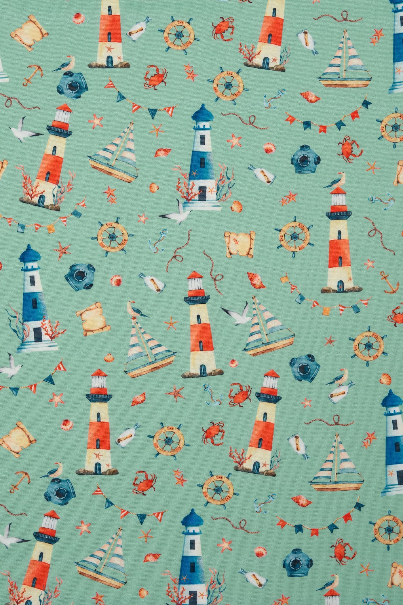 Amanda Scoop Neck Swing Dress in Nautical Print