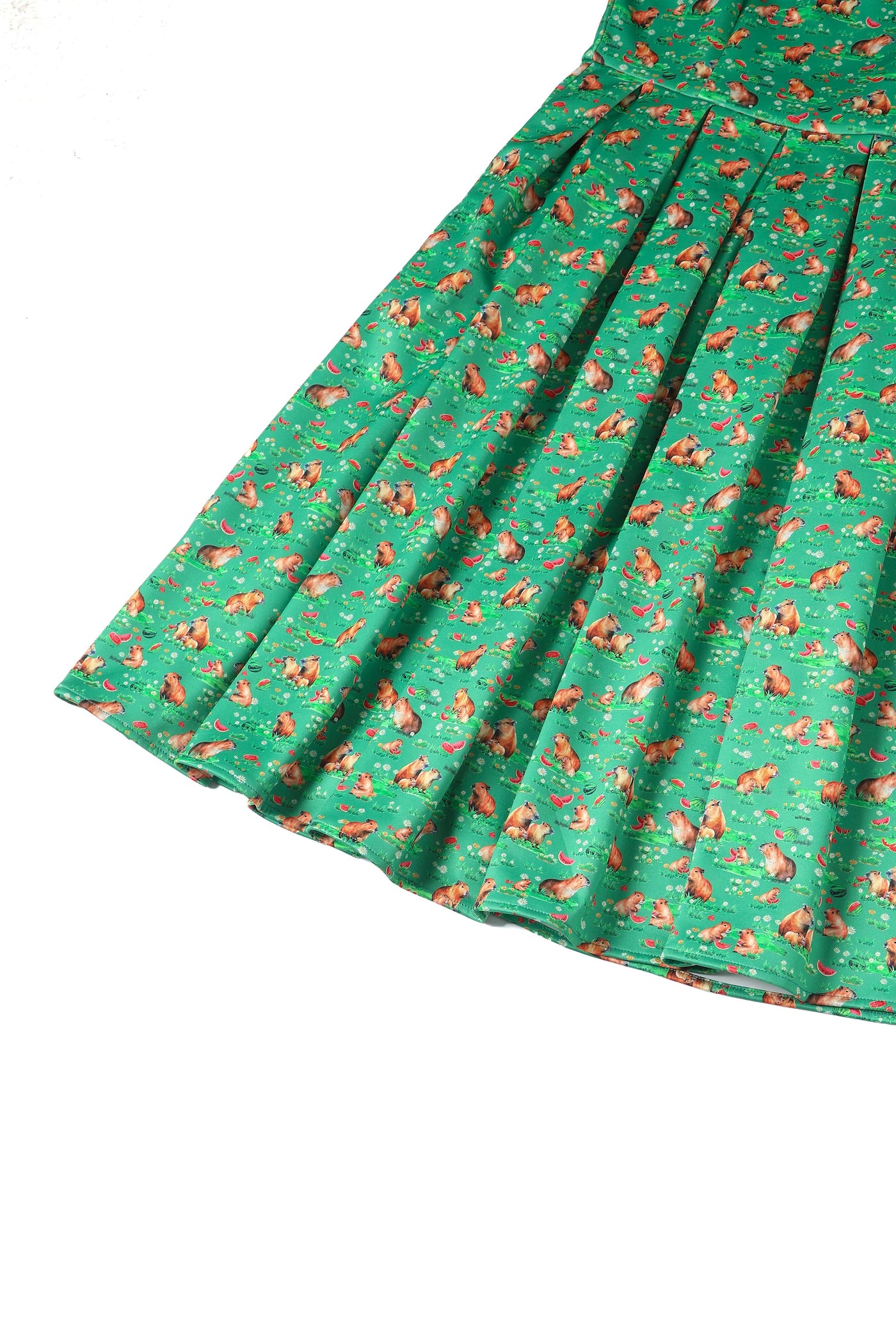 PRE ORDER Amanda Green Capybara & Watermelon Print Swing Dress