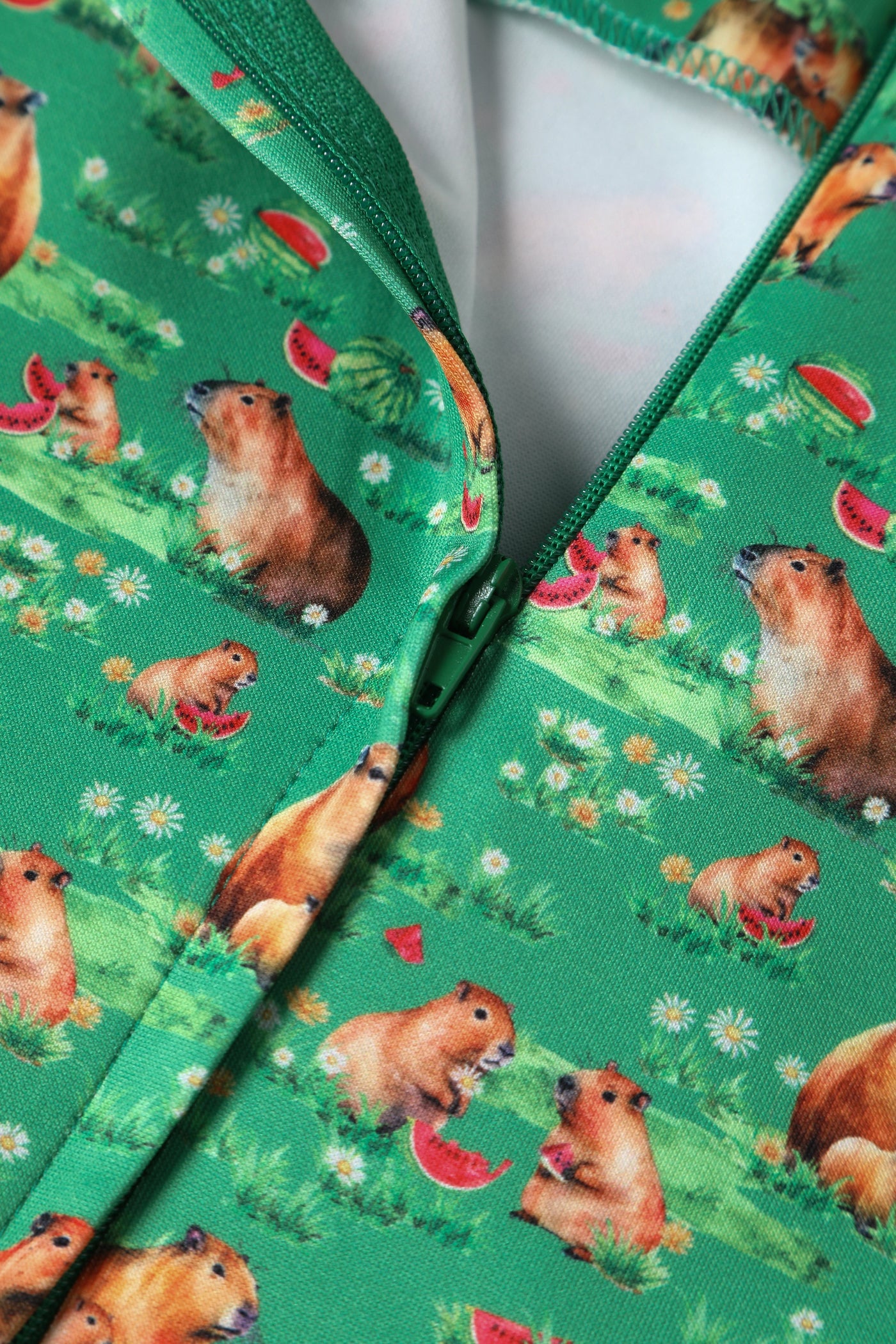 PRE ORDER Amanda Green Capybara & Watermelon Print Swing Dress