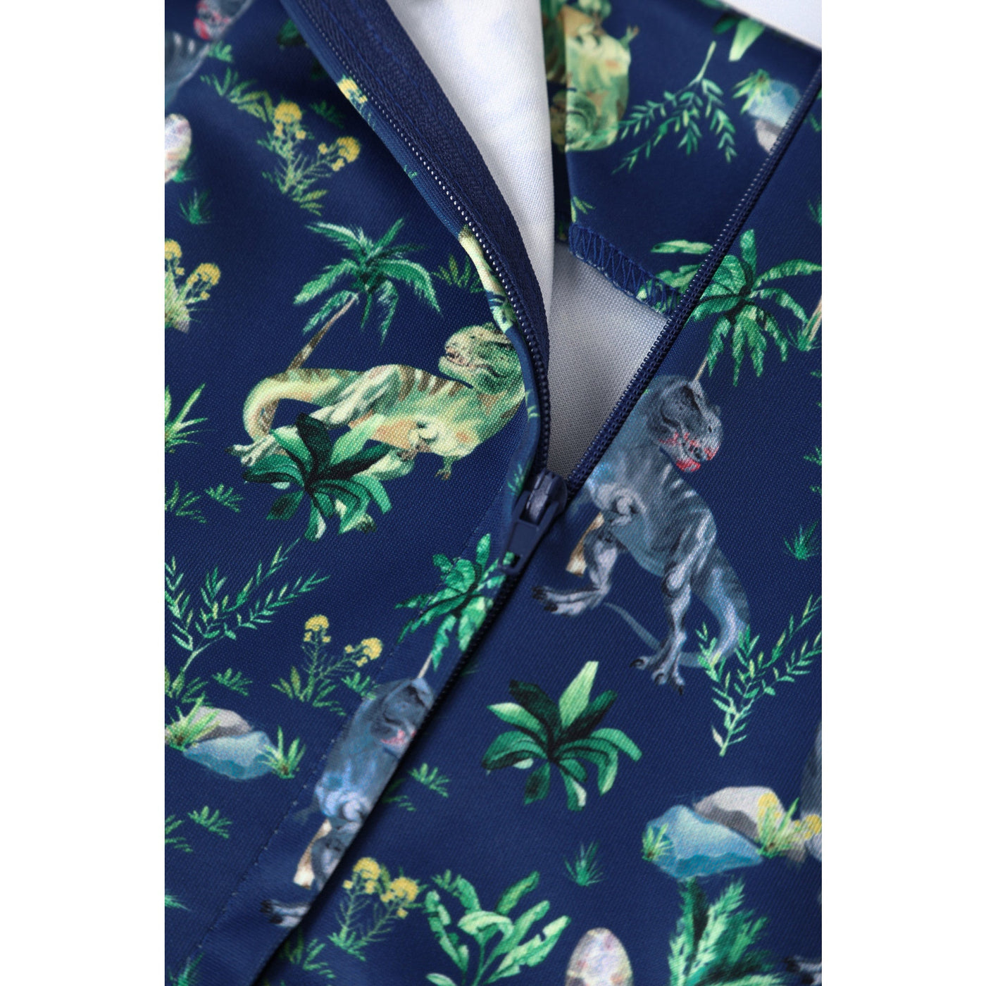 PRE ORDER Amanda Swing Dress in Navy Blue T-Rex Print