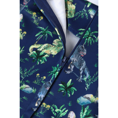 PRE ORDER Amanda Swing Dress in Navy Blue T-Rex Print
