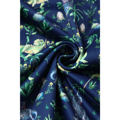 PRE ORDER Amanda Swing Dress in Navy Blue T-Rex Print