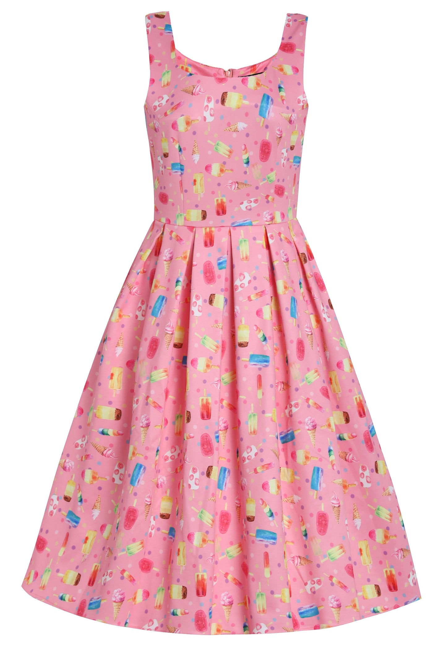 Amanda Swing Dress in Pink Popsicle Print