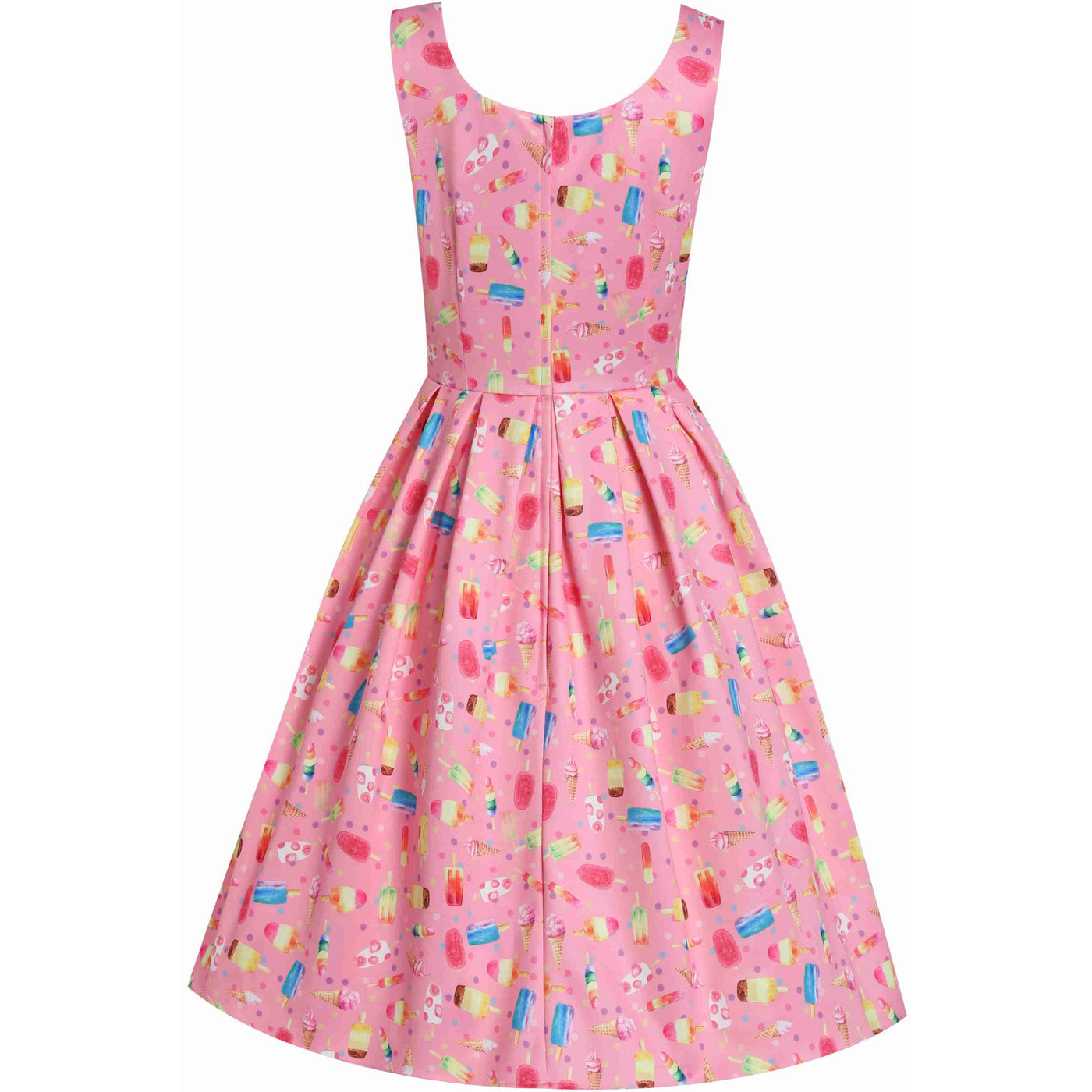 Amanda Swing Dress in Pink Popsicle Print
