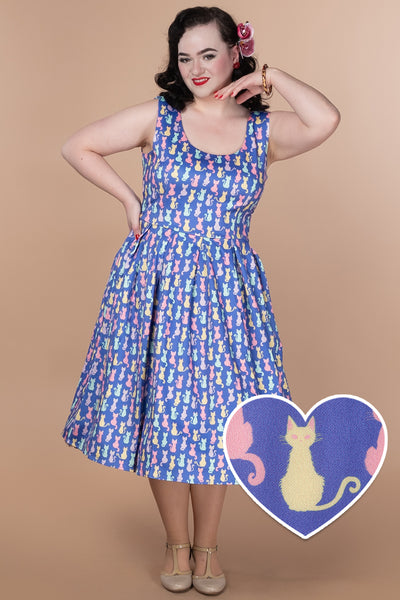 Amanda Multicoloured Cat Swing Dress