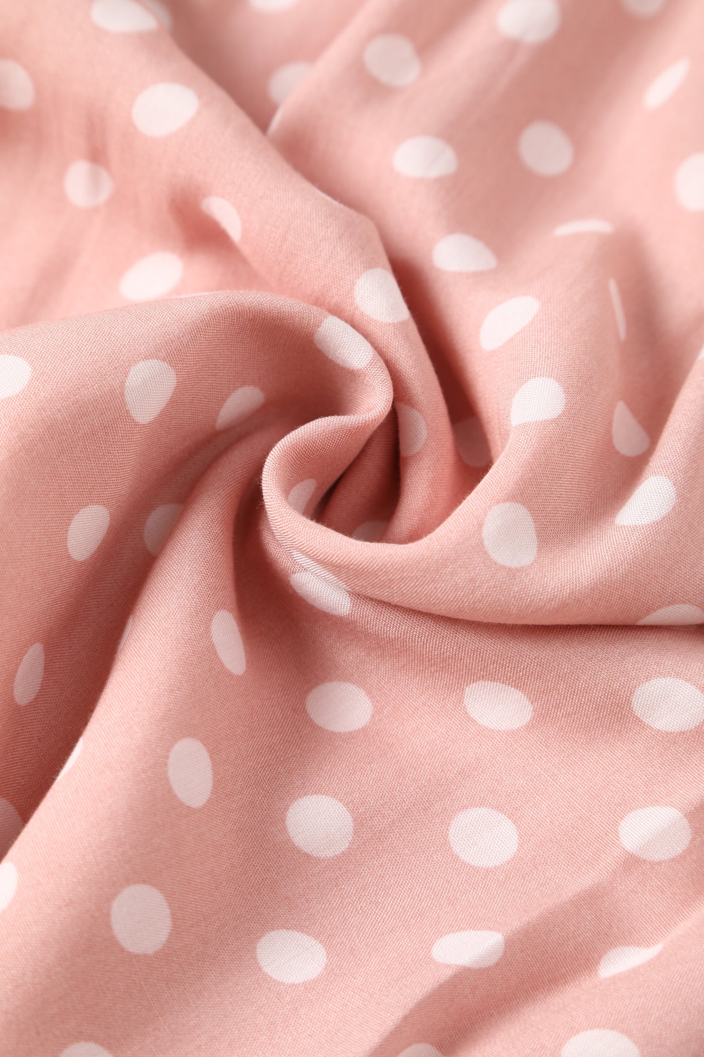 PRE ORDER Amanda Viscose Pink & White Polka Dress - Fully Lined