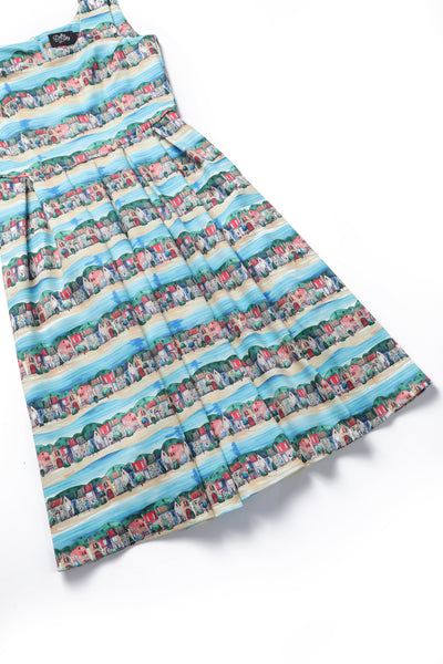 PRE ORDER Scarlette Blue Stretchy Seaside Print Dress