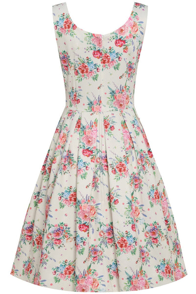 EU STOCK Amanda White English Garden Swing Dress