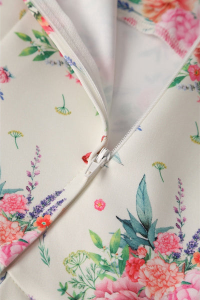 EU STOCK Amanda White English Garden Swing Dress