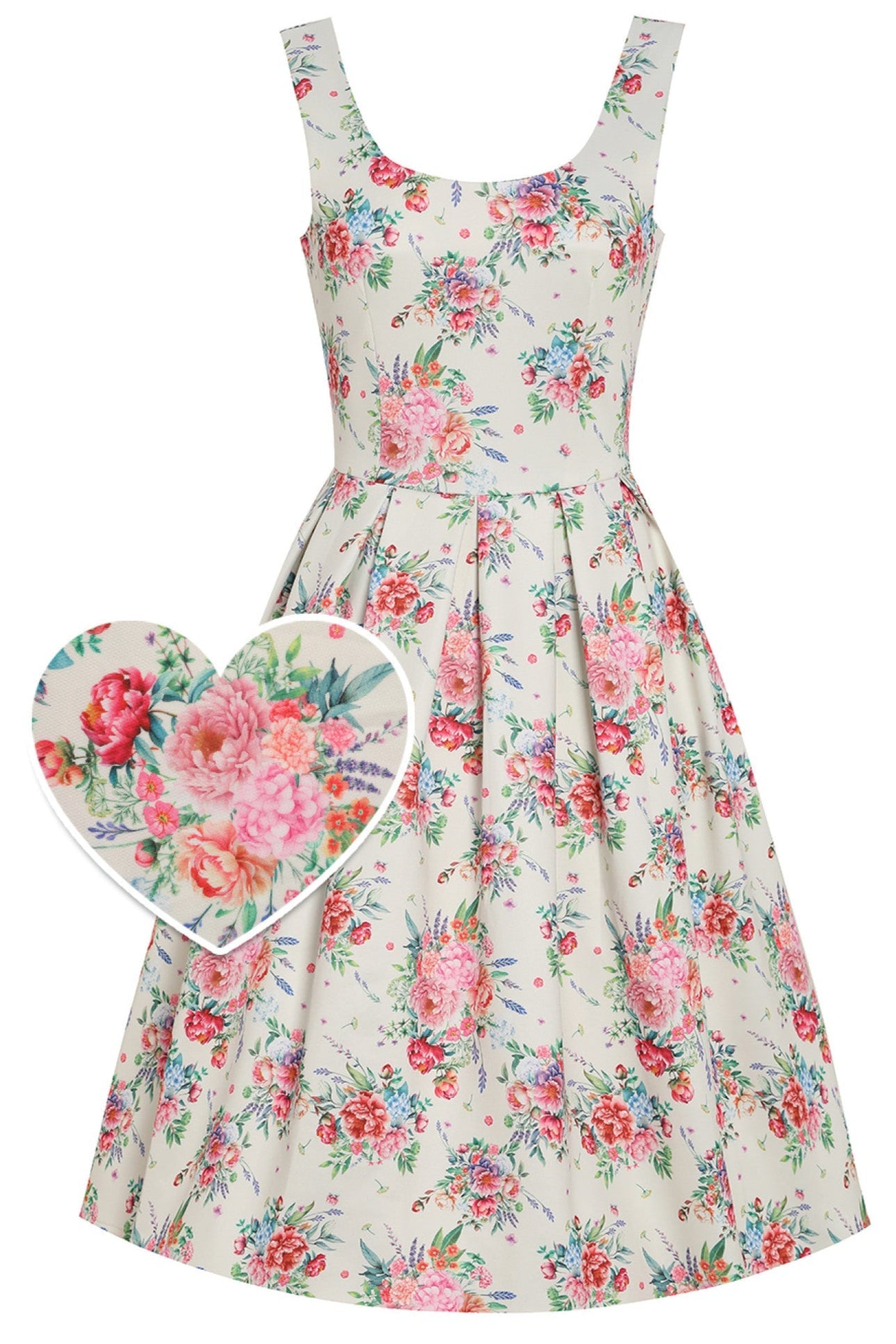 EU STOCK Amanda White English Garden Swing Dress