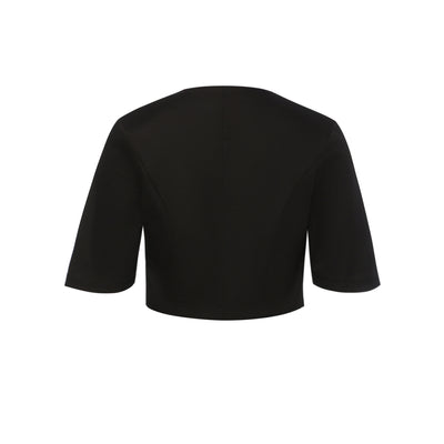 Lisette Three-Quarter Sleeve Black Bolero