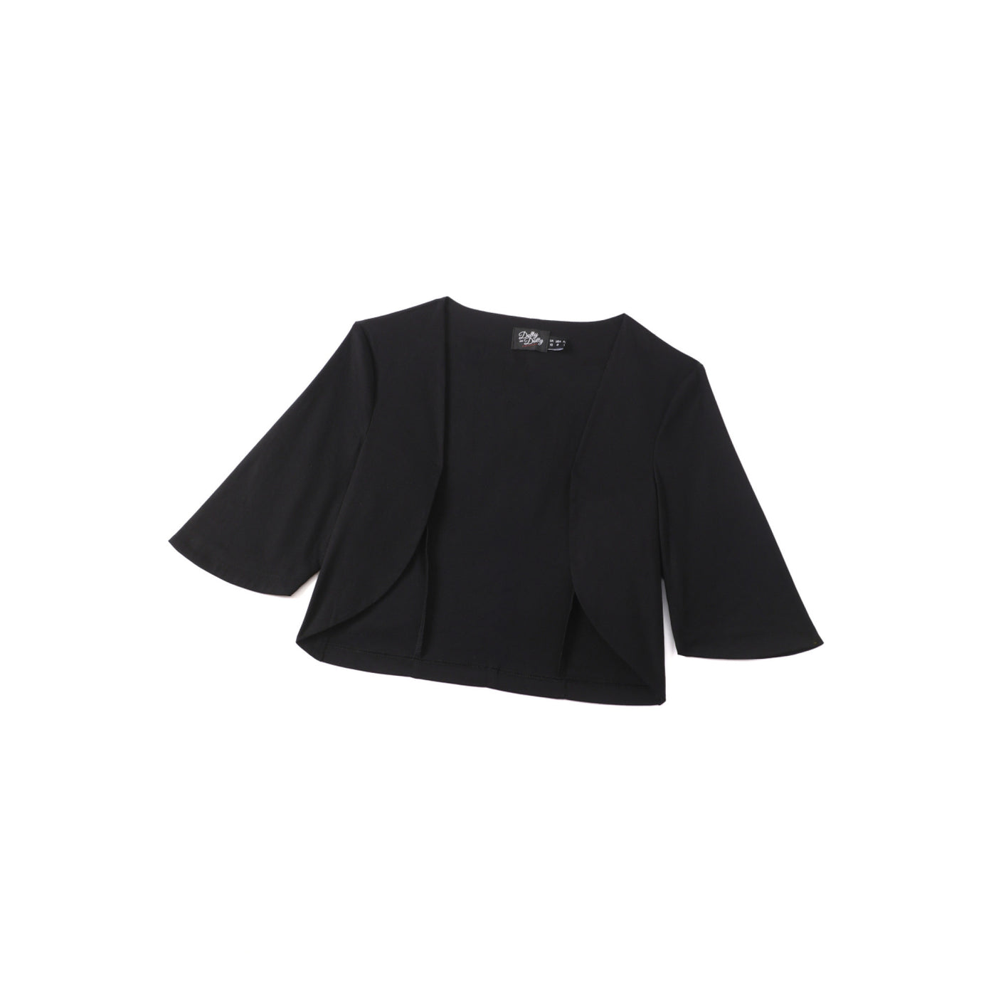 Lisette Three-Quarter Sleeve Black Bolero