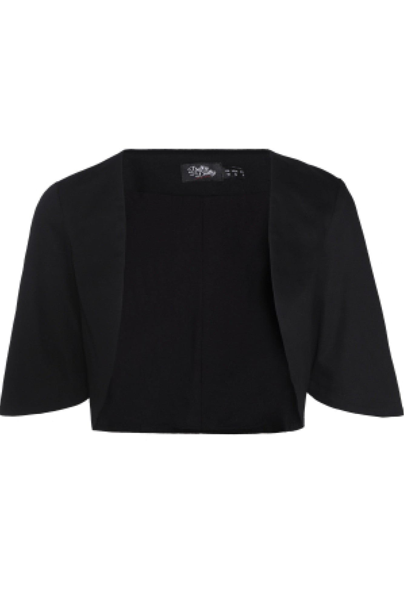Lisette Three-Quarter Sleeve Black Bolero