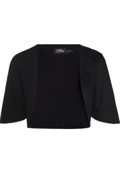 Lisette Three-Quarter Sleeve Black Bolero